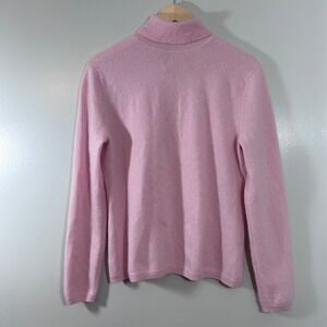 Prive Cashmere Pink Turtleneck Sweater 100% Cashmere Womens Medium